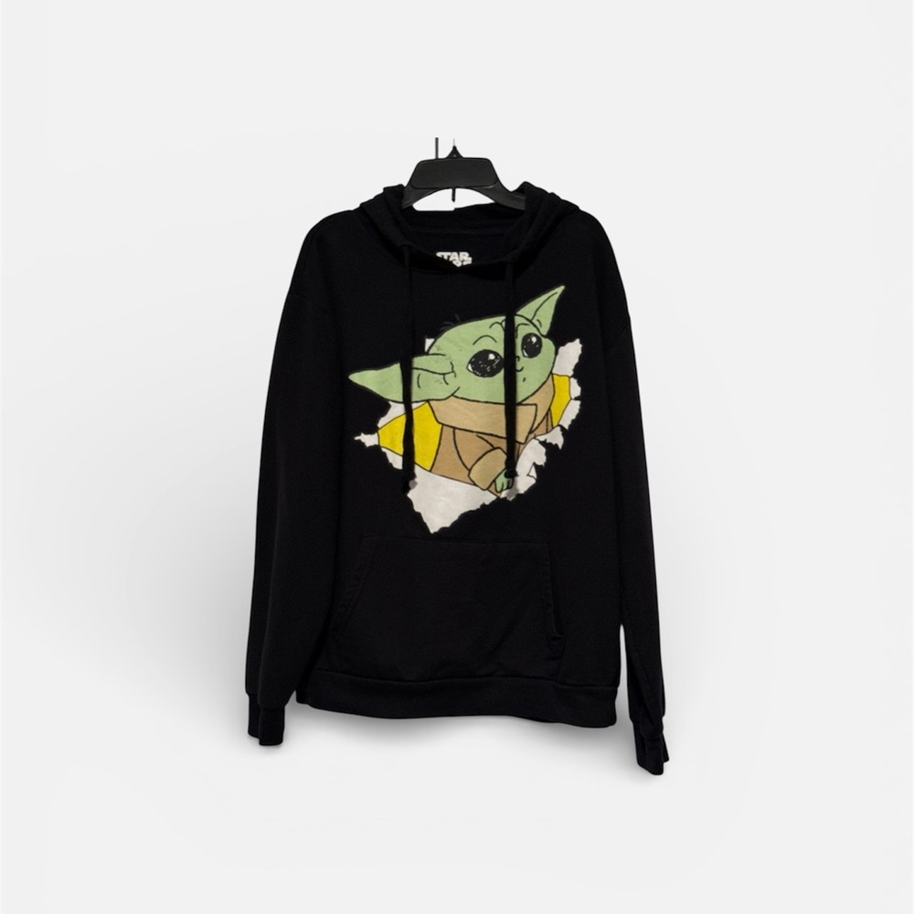 Star Wars Black Hoodie with Baby Yoda